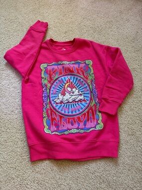 Pink Floyd Bright Hot Pink Kids Graphic Sweatshirt